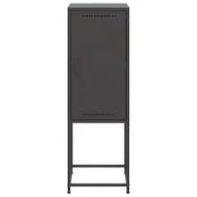 Aparador alto vidaXL negro 36x39x107 cm Acero - Multicolor - Ver 6
