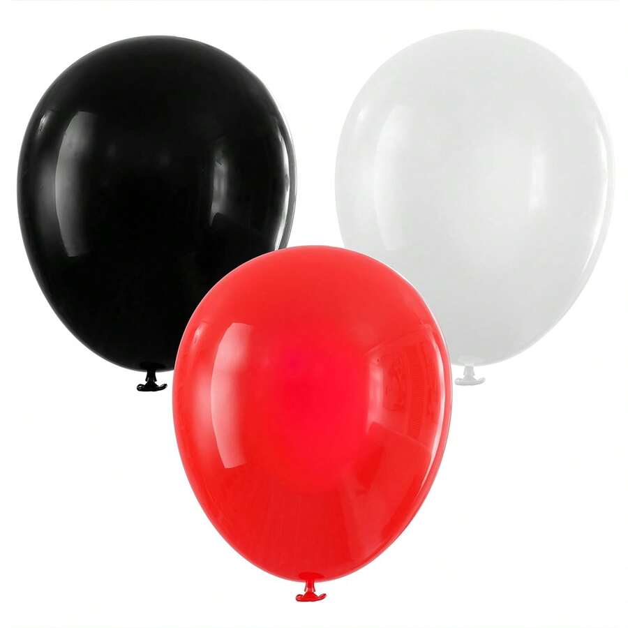 100 Red Black And White Balloons - Assorted Red And Black Balloons Party Decorations Supplies Pack For Deadpool Birthday, Lumberjack Shower, Graduation, Poker, Pirate, Ladybug, Race Car - Trending, Best Seller, New Arrival, Party Supplies, Elegant Decor, Party Decoration, Wedding & Birthday - 彩色 - 查看 1