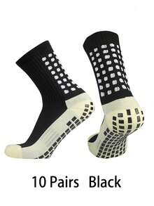 5/10 đôi tất bóng đá dày có silicon chống trượt, phù hợp cho bóng rổ và thể thao, có độ bám trên mặt đất - Nhiều màu - Xem 13