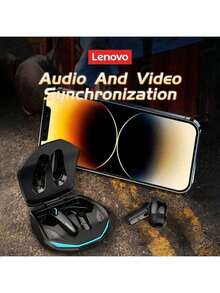 Lenovo GM2 Pro 5.3 蓝牙无线耳机，低延迟带麦克风，高清通话，双模游戏耳机，中国包装 - 白色 - 查看 9