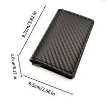 Men's Minimalist Carbon Fiber Wallet, RFID Blocking, Automatic Pop-Up Aluminum Alloy Card Holder, Ultra-Thin Metal Business Credit Card Case, Gift For Men, Father's Day/Mother's Day Gift - Multicolor - View 6