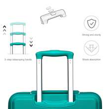 20 24 28 32 Inch Suitcase ABS PC Hard Shell Luggage Carry On Cabin Check In XL Extra Large Lightweight Spinner Wheels TSA Lock 3 Piece Set Travel - Teal Green - View 7
