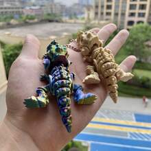 1个霸王龙钥匙扣吊坠 - 可张嘴的骨架恐龙钥匙圈，可活动的骨架，霸王龙钥匙扣，霸王龙吊坠 - 恐龙头骨钥匙扣配件，动物钥匙扣装饰品，恐龙头骨钥匙扣，耐用塑料材质，非常适合挂在背包上作为圣诞礼物，恐龙钥匙扣配件，恐龙吊坠挂饰，男女通用棘龙钥匙扣，恐龙钥匙圈钥匙扣，可用于挂在包包、背包上，也可作为钥匙扣或装饰品，恐龙装饰，恐龙头骨新奇装饰品 - 彩色 - 查看 3