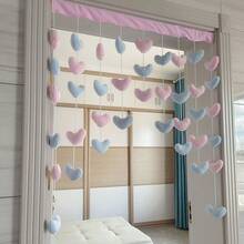 1pc Romantic Heart Shaped Curtain Divider, Creates Cozy Ambiance For Couples, No Drilling Required For Bedroom, Entryway, Kitchen, Bathroom Decor