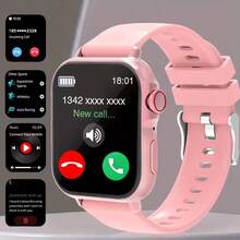 1pc 2025 Smartwatch With Full Touch Screen, Wireless, Calling And Texting, Alarm Clock, Calculator, Calendar, Weather Observation, USB Charging, Square Dial, Silicone Strap, Digital Display, Men's Sports Watch, Thanksgiving And Father's Day Gift, Smartwatch For Android Phones, Multifunctional Smartwatch, Modern Wearable Devices, Durable Watch Strap, Watch Strap Accessories, Accessories For Clothing And Apparel, Minimalist Small Tools, Dynamic Display - 彩色 - 查看 2