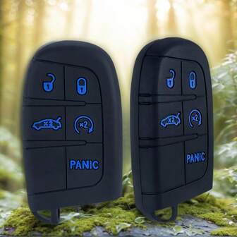 适用于大切诺基、自由侠、菲亚特弗里蒙特、道奇Charger、挑战者、杜兰戈、酷路泽的硅胶汽车钥匙套