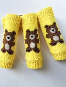 4件套宠物狗护肘，2个前腿支撑带和2个后腿支撑带，护肘带，护腿带，透气弹力针织宠物防护袜