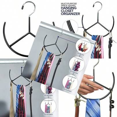 Belt Scarf Hanger Space Saving Organizer Hanging Multi Purpose Ties Shoe Rack Gym Bag Organizer Closet Organization
