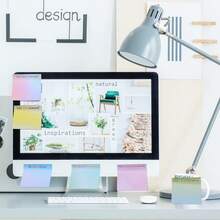 12 张带线条的励志便签 可爱激励便签本 感谢便签 送给同事、护士、老师的礼物 办公用品 3 X 3 英寸 - watercolorful - 查看 12