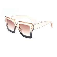 3-Pack Plastic Geometric Oversized Full-Rim Leopard Print Classic Retro Glasses Timeless For Women, Suitable For Rave Parties, Outdoor Travel And Halloween Occasions - 3pcs 黑灰白豆花香檳雙茶組合 - 查看 3