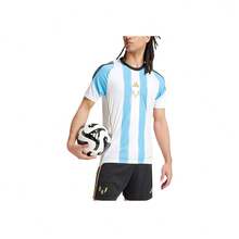 Adidas Messi Collection SS24 Fashion Logo Round Neck Training Short Sleeve Football Shirt White Blue Tops Men - Nhiều màu - Xem 5