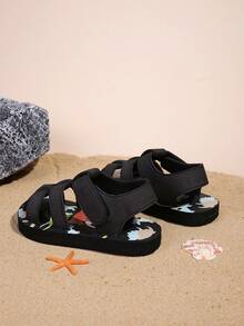 1 par de sandalias casuales de diseño de dibujos animados de EVA para niños, con decoración de dinosaurio linda, suaves y cómodas, ligeras y de secado rápido, adecuadas para uso diario, viajes y playa - Multicolor - Ver 5