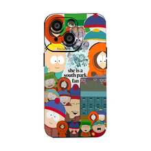 Estuche para teléfono con collage de personajes de South Park Compatible con estuches para teléfonos   17  16 Pro Max  15 Pro Max  13 y  12 Protección contra golpes y caídas Un regalo perfecto para fanáticos de South Park, familiares y amigos y para cumpleaños - Negro - Ver 8