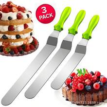 3pcs Cake Scraper Set, Stainless Steel Icing Scraper Set For Cake Smoothing - 6 Inch, 8 Inch, 10 Inch Cake Decorating Tools Back To School