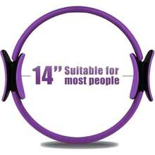 Anillo de Resistencia de Pilates, Aro de Pilates, Accesorios de Entrenamiento para Pilates,para Entrenamiento de Piernas, úteos, Abdominales y Suelo Pélvico,Mejorar de Núcleo(Violeta) - Multicolor - Ver 7