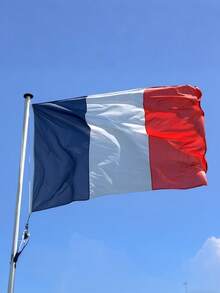 1 pieza Bandera de Francia 90x150CM/3x5 Pies, Bandera nacional grande - Diseño de doble cara, Adecuada para decoración de fiestas, Fiesta de la Copa Mundial de Fútbol, Bar, Jardín, Decoración interior/exterior, Celebración de vacaciones - Multicolor - Ver 5
