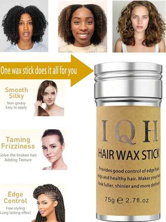 IQH 发蜡棒，适用于光滑假发的造型蜡，用于头发不油腻造型的发蜡棒，适用于卷曲头发的发蜡棒
