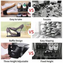 50pcs Adjustable Shoe Rack - Plastic Multi-Tier Shoe Shelf With Transparent Plastic Dividers, Space-Saving Design For Entryway, Closet And Bedroom - Easy Assembly, No Tools Required, Shoe Organizer Rack, Saves Closet Space, Minimalist Shoe Rack, Sturdy Structure - Multicolor - View 8