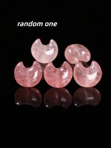 1件天然鸽血红/浅草莓石英蝴蝶/玫瑰花/狐狸/熊形吊坠，疗愈水晶，带来情感祝福和正能量，适合DIY珠宝制作、手链、项链和其他艺术饰品 - 彩色 - 查看 17