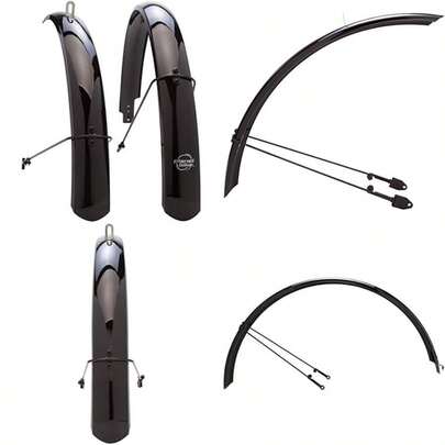 Planet Bike Guardabarros Completo para Bicicleta, 26 x 60 mm (Negro), se Adapta a neumáticos de hasta 50 mm de Ancho(default)