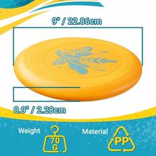 - Disco Volador para, Juguete Ligero de 9 Pulgadas para Principiantes al Aire ltima intervensin, Playa, Parque, Patio Traser Juego u2013 70 g - 22,8 cm + V2 - Ver 5