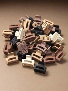 15/20/30个装时尚迷你发夹，多功能刘海夹，小巧简约发爪夹，复古风发夹，发卡，发爪夹，学生用品，秋冬季学院风发饰，适合女性度假穿搭 - 彩色 - 查看 3