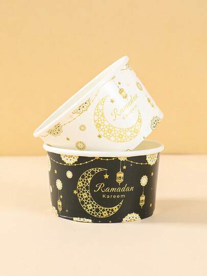 10 adet Ramazan Bayramı Partisi Tek Kullanımlık Kağıt Kase, Siyah Altın Ramazan Bayramı Kağıt Patlamış Mısır Bardakları, Atıştırmalık Tepsileri, Ramazan Feneri Tasarımlı Kağıt Yemek Tepsileri, Ramazan Bayramı Hediye Kurabiye Paketleme Kutuları, Ramazan Dekorasyonu, Mutfak Gereçleri, Ramazan Bayramı Tek Kullanımlık Sofra Takımı Malzemeleri, Şenlikli Ramazan Bayramı Partisi Dekorasyonları, Aile Partisi, Piknik, Restoran, Paket Servis, Ramazan Bayramı Parti Hediyelik Kutuları, Arap Festivalleri, İslami Festivaller