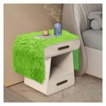 Green Christmas Table Runner 36 Inch, FluffyFur Dresser Runners For Bedroom, Coffee Table Decor, Winter Holiday Tabletop Cover - 多色603 - 查看 6