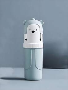 1pc Portable Travel Toothbrush Case With Bear Pattern And Cover - Light Pink/Beige/Sky Blue (Pink, Gray, Blue) - Compact Hygiene Toiletry Storage Box, Oral Care Accessory For Travel, Toothbrush Holder, Travel Toothpaste, Toothbrush Container - Multicolor - 1pc - View 14