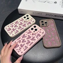 1 Stück, Liebesmuster, minimalistische Mode Handyhülle, Geschenke für iPhone12/13/14/15/16/17/Air/Pro/Plus/Pro Max, Valentinstagsgeschenke. - Verschiedenfarbig - Übersicht 2