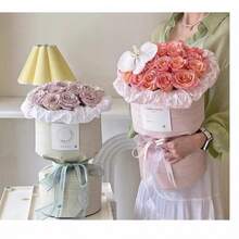 10个圆形花束固定卡，花艺师工具，适用于固定花束，确保花束和包装的完整性，适用于情人节、感恩节装饰和花束包装 - 白色 - 查看 5