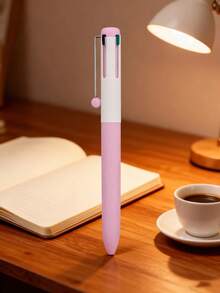 1 Pack 4-Color Ballpoint Pens, 0.5mm Quick-Drying Ink Pens In Black, Red, Blue, Green, Office Supplies Suitable For Diary, Notes, Learning, Office, School, Durable And Easy To Use, Creative Colorful Ink Writing, Diary Pens, Vibrant Pen Design, Durable Plastic Pen, Suitable For Exam, Journaling, Note-Taking, Signing, Holiday Gift, Back To School - Multicolor - View 14
