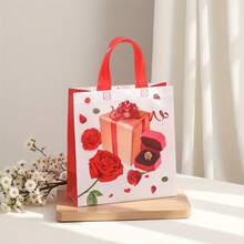 Bộ 2/5/10/20 túi tote dự tiệc Ngày Valentine, túi xách vải không dệt in họa tiết màu đỏ, túi mua sắm cho các bữa tiệc, đám cưới, sinh nhật, quà tặng cho các cặp đôi. - Nhiều màu - Xem 9