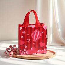 2/5/10/20 chiếc Túi quà tặng ngày lễ tình nhân, Túi mua sắm, Túi tote dự tiệc, Túi xách vải không dệt, Túi đóng gói in hình trái tim màu đỏ, Thích hợp cho nhiều bữa tiệc, đám cưới, sinh nhật, trao đổi quà tặng cho các cặp đôi - Nhiều màu - Xem 6