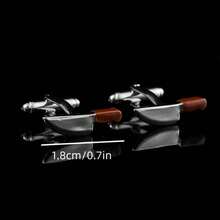 复古奢华高端百搭袖扣，时尚扑克牌、足球、骷髅头设计袖扣，个性化趣味法式衬衫装饰，万圣节创意礼物，正装点缀，主题衬衫配饰，法式袖扣，几何图案，骷髅头图案，纹理金属，时尚爱好者之选，男士礼物 - 造型袖扣 - 查看 17