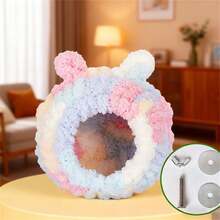 Tổ chim bằng bông ấm áp, tổ vẹt, nhà chim mùa đông treo bằng vải nhung mềm mại cho chuột hamster và sóc, tổ thú cưng nhỏ. - Xem 8