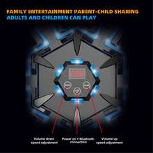 1 Set Smart Boxing Machine, Children Boys Fitness Toy, LED Lights + Bluetooth Music + Counter, Adjustable Height, Wall-Mounted Punching Bag, 5 Difficulty Modes, Parent-Child Interactive Game, Home Fitness Equipment, Birthday/Children's Day/Christmas/Party Gift For Ages 3+ - Multicolor - View 4