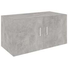 Mobiletto a parete vidaXL, grigio cemento, 80x39x40 cm, materiale a base di legno - Multicolore - Visualizzare 9