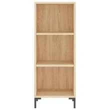 Aparador vidaXL en roble Sonoma, 34,5 x 32,5 x 90 cm. Material a base de madera. - Multicolor - Ver 4