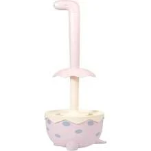 XXFLOWER Dinosaur Shape Toilet Brush, Cute, Compact, 1-Pack, Pink, TPR Bristles - ColorB - 查看 1