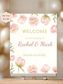 Customized Bohemian Style Wedding Welcome Sign, Can Add Text/Date/Time - Asymmetrical Shaped PVC Chalkboard, Suitable For Outdoor Use - Wedding, Party, Bridal Shower Decor - Customizable Entrance Signage - Multicolor - View 7