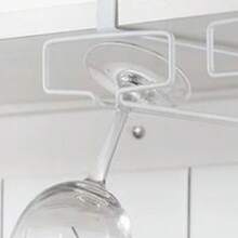 3件套酒杯收纳杯架，无需钻孔，倒挂式设计，适用于悬挂各种高脚杯，是厨房、餐厅和酒吧的必备收纳助手。 - 彩色 - 查看 11