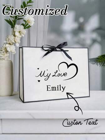 Bolsas de regalo personalizadas para damas de honor, bolsas de regalo de boda personalizadas, bolsas de regalo del Día de San Valentín, bolsas de regalo para despedida de soltero, bolsas de regalo de bienvenida, bolsas de regalo para despedida de soltera, bolsas de regalo elegantes, bolsas de regalo de graduación, bolsas de regalo para empleados, adecuadas para Navidad, Día de San Valentín, cumpleaños, aniversario