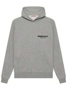 Essentials Autumn Winter Hoodie 'Dark Oatmeal' Loose Drop Shoulder Hooded Women Sweatshirt, Vintage Flocking Craftsmanship Combined With Modern Men Breathable Technology, Warm Cotton Flocking, Loose Urban Functional Wear, High-End Cotton For Urban Street Style, Loose Silhouette Gender-Neutral Design, Mixed-Color Cotton For Low-Profile, Preferred Choice For Cafes And Hiking.Fall Halloween Sweater - 彩色 - 查看 9