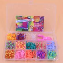 15pcs/24pcs/40pcs Mixed Style/Color Rubber Band Bracelet Set, Elastic Rubber Bands Loom Kit, Bracelet Making Kit, Weaving DIY Craft Gifts Loom Bands Set - Multicolor - View 11