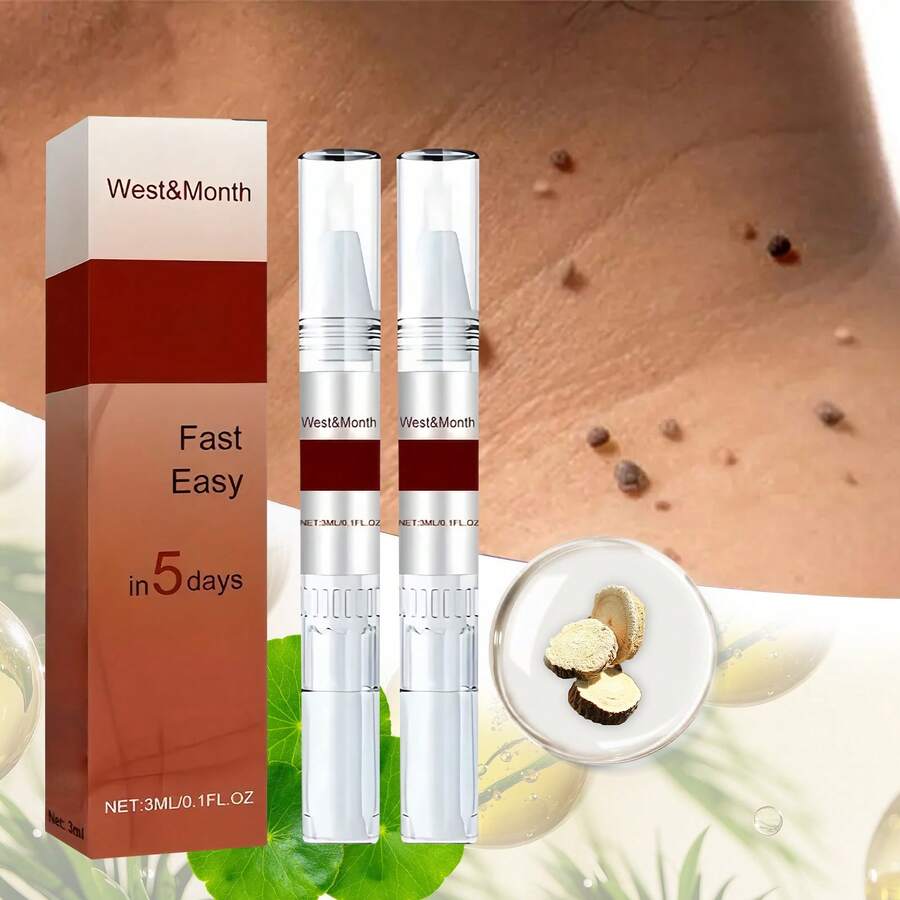 2PCS Lápiz para eliminar verrugas, lápiz portátil para el cuidado de la piel, contiene Polygonum Multiflorum y ácido salicílico, apto para todas las partes del cuerpo, fórmula suave, vale la pena usarlo de forma continua, productos para el cuidado diario. - Sakura - Ver 1