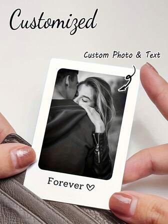 1/2/5 piezas Tarjeta de billetera con foto personalizada, Tarjeta de inserción de billetera con foto personalizada, Tarjeta de billetera con foto de pareja personalizada, con imágenes y texto personalizados, regalo para abuelos, padres, madres y amigos, adecuado para aniversarios y cumpleaños, regalos para ella, él, novio, novia, papá, mamá, familia, amigos, hijo, hija, estudiantes escolares, cumpleaños, graduación