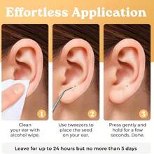 20/40/60pcs Ear Care Acupuncture Auricular Disposable Ear Stickers Massage Therapy Needle Patch Auricular Auriculotherapy Acupoint - Multicolor - View 8