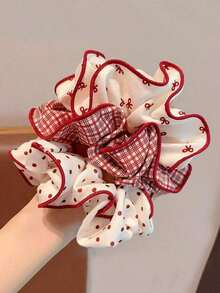 3pcs/Set Floral Scrunchies, Oversized Hair Ties, Fresh And Elegant Hair Accessories, Back To School ,Gifts - Nhiều màu 5 - Xem 2