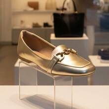 Women's Classic Casual Comfortable Loafer With Elegant Embellishment - Vàng - Xem 2